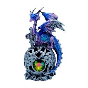 StealStreet SS-G-71508 Dragon on Light Up Orb with Sword